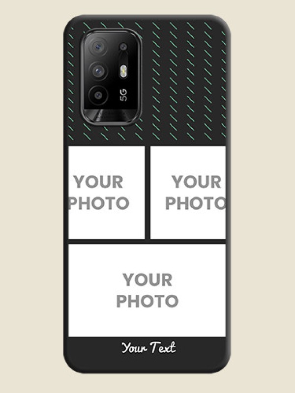 Custom Cross Dotted Pattern with 2 Image Holder  on Personalised Space Black Soft Matte Cases - Oppo F19 Pro Plus 5G - alternate view