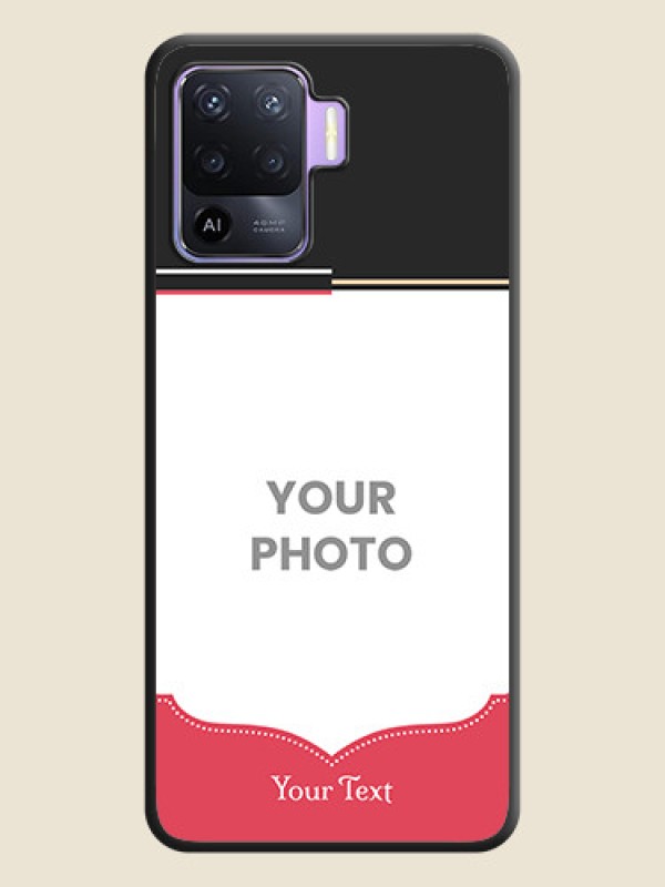 Custom Classic Plain Design with Name on Photo on Space Black Soft Matte Phone Cover - Oppo F19 Pro - alternate view