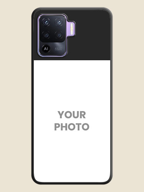 Custom Image Upload With Space Black Color On Custom Soft Matte Mobile Back Cover - Oppo F19 Pro - alternate view