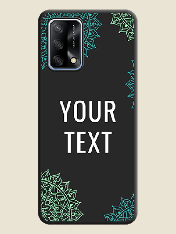 Custom Your Name with Floral Design on Space Black Custom Soft Matte Back Cover - Oppo F19 - alternate view