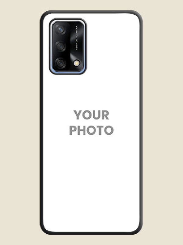 Custom Full Single Pic Upload On Space Black Personalized Soft Matte Phone Covers -Oppo F19 - alternate view