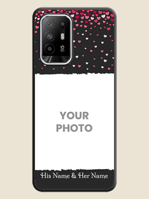 Custom Fall in Love with Your Partner  on Photo on Space Black Soft Matte Phone Cover - Oppo F19s - alternate view