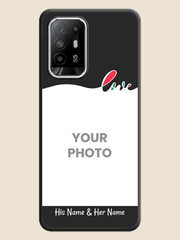 Custom Fall in Love Pattern with Picture on Photo on Space Black Soft Matte Mobile Case - Oppo F19s - alternate view