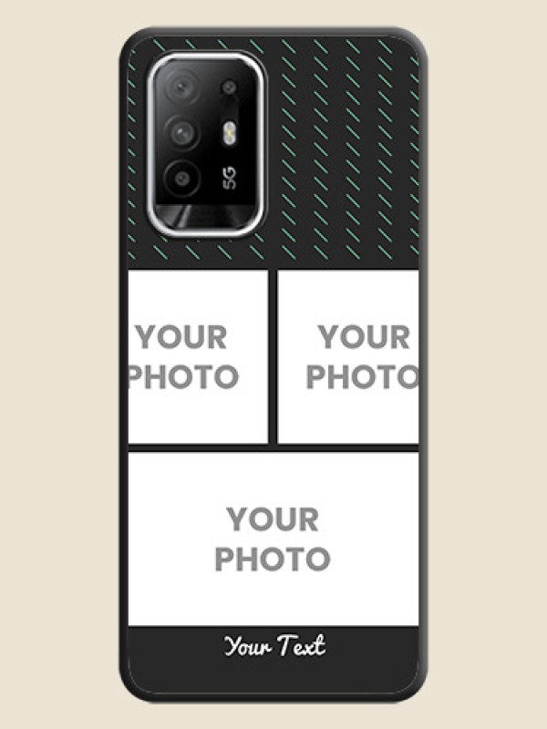 Custom Cross Dotted Pattern with 2 Image Holder  on Personalised Space Black Soft Matte Cases - Oppo F19s - alternate view