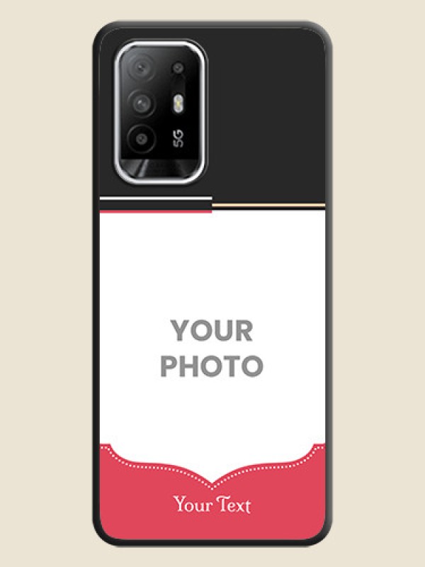 Custom Classic Plain Design with Name on Photo on Space Black Soft Matte Phone Cover - Oppo F19s - alternate view