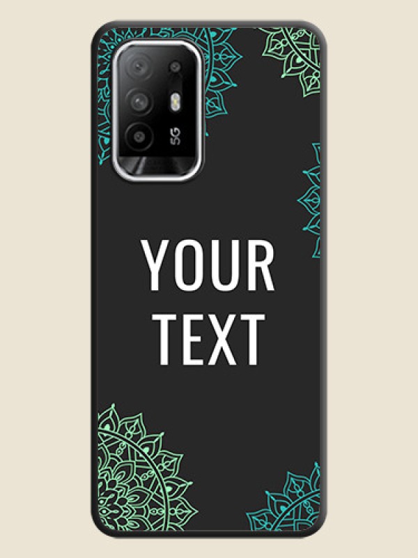 Custom Your Name with Floral Design on Space Black Custom Soft Matte Back Cover - Oppo F19s - alternate view