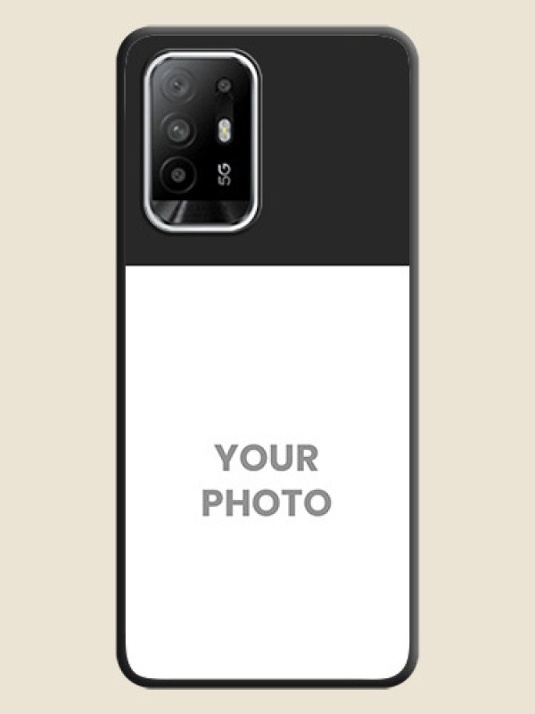 Custom Image Upload With Space Black Color On Custom Soft Matte Mobile Back Cover - Oppo F19S - alternate view