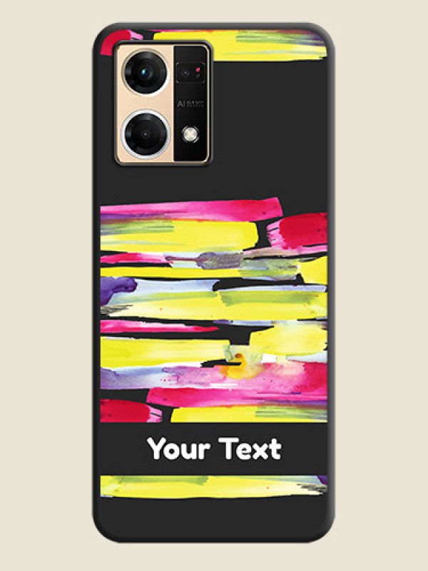 Custom Brush Coloured on Space Black Personalized Soft Matte Phone Covers - Oppo F21 Pro 4G - alternate view