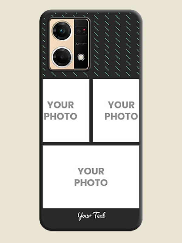 Custom Cross Dotted Pattern with 2 Image Holder  on Personalised Space Black Soft Matte Cases - Oppo F21 Pro 4G - alternate view