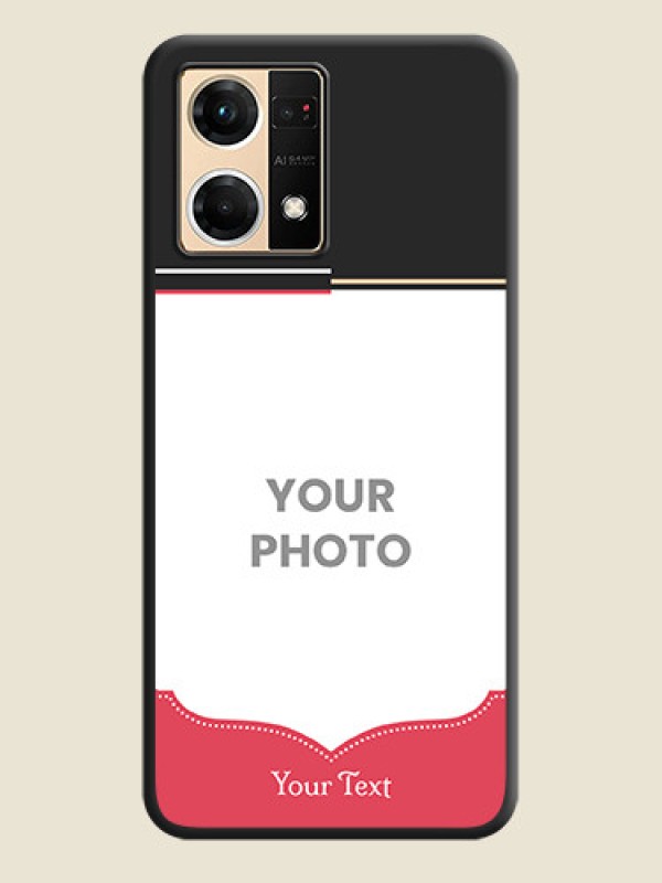 Custom Classic Plain Design with Name on Photo on Space Black Soft Matte Phone Cover - Oppo F21 Pro 4G - alternate view