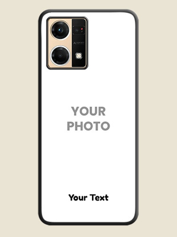 Custom Full Single Pic Upload With Text On Space Black Personalized Soft Matte Phone Covers -Oppo F21 Pro 4G - alternate view