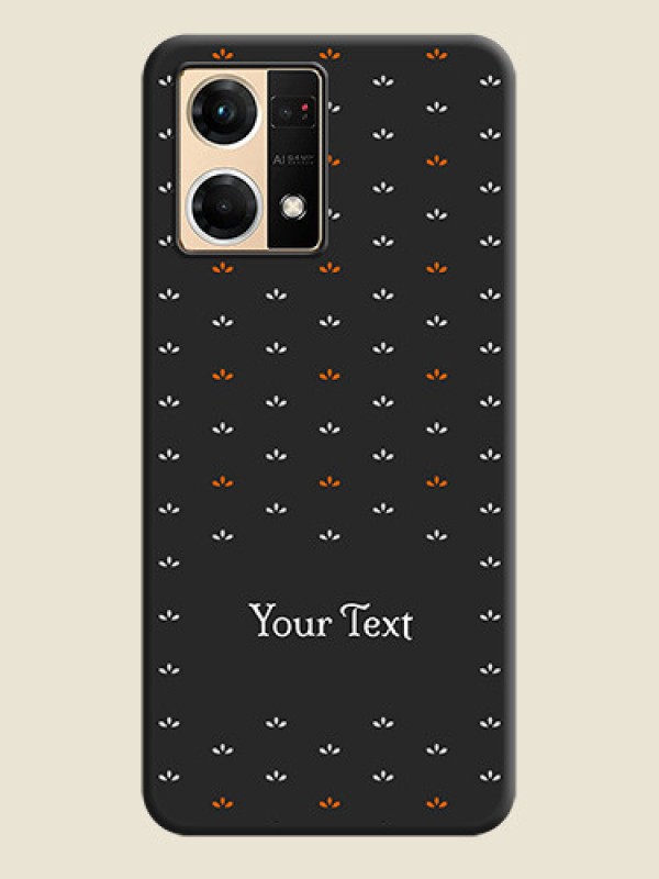 Custom Simple Pattern With Custom Text On Space Black Personalized Soft Matte Phone Covers -Oppo F21 Pro 4G - alternate view