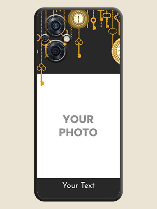 Custom Decorative Design with Text on Space Black Custom Soft Matte Back Cover - Oppo F21 Pro 5G - alternate view