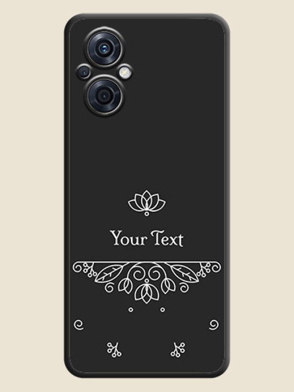 Custom Lotus Garden Custom Text On Space Black Personalized Soft Matte Phone Covers -Oppo F21 Pro 5G - alternate view