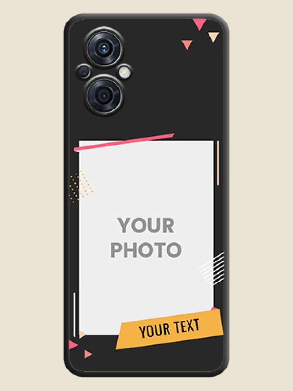 Custom Photo Frame with Triangle Small Dots on Photo on Space Black Soft Matte Back Cover - Oppo F21s Pro 5G - alternate view