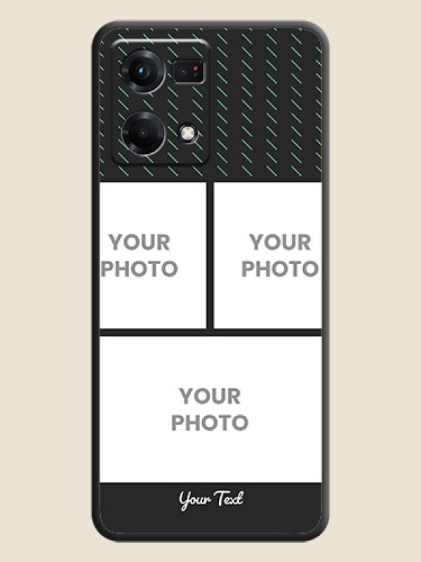Custom Cross Dotted Pattern with 2 Image Holder  on Personalised Space Black Soft Matte Cases - Oppo F21s Pro - alternate view