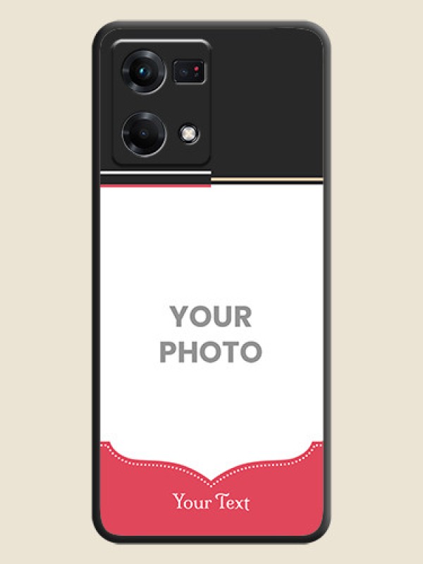 Custom Classic Plain Design with Name on Photo on Space Black Soft Matte Phone Cover - Oppo F21s Pro - alternate view