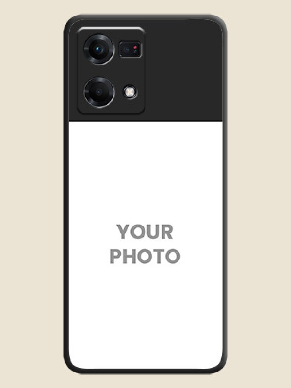 Custom Image Upload With Space Black Color On Custom Soft Matte Mobile Back Cover - Oppo F21S Pro - alternate view