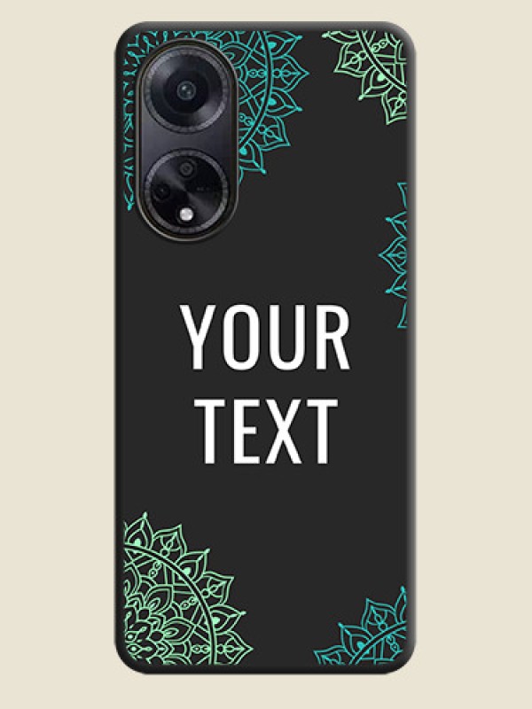 Custom Your Name with Floral Design on Space Black Custom Soft Matte Back Cover - Oppo F23 5G - alternate view