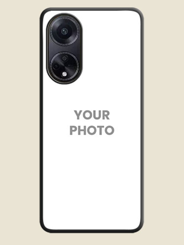 Custom Full Single Pic Upload On Space Black Personalized Soft Matte Phone Covers - Oppo F23 5G - alternate view