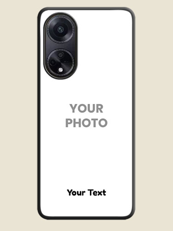 Custom Full Single Pic Upload With Text On Space Black Personalized Soft Matte Phone Covers - Oppo F23 5G - alternate view
