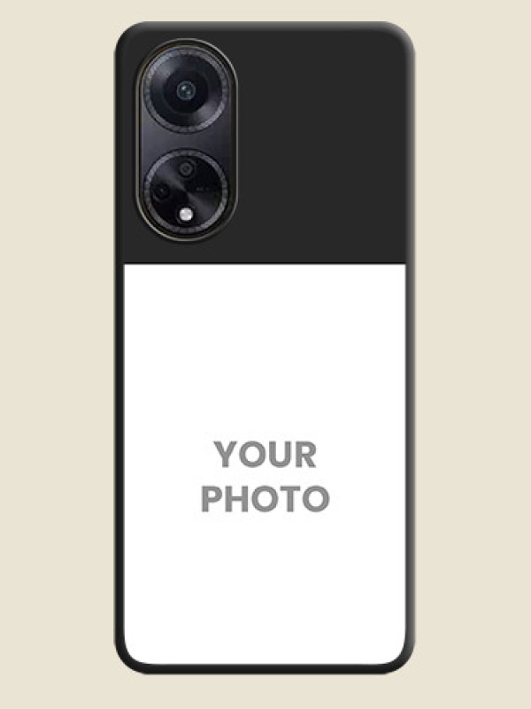 Custom Image Upload With Space Black Color On Custom Soft Matte Mobile Back Cover - Oppo F23 5G - alternate view