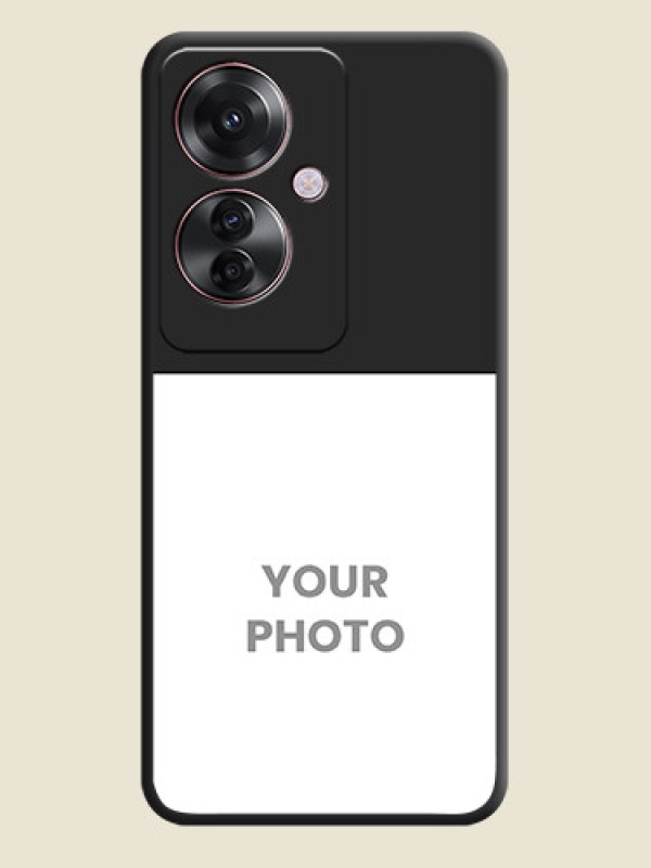 Custom Image Upload With Space Black Color On Custom Soft Matte Mobile Back Cover - Oppo F25 Pro 5G - alternate view