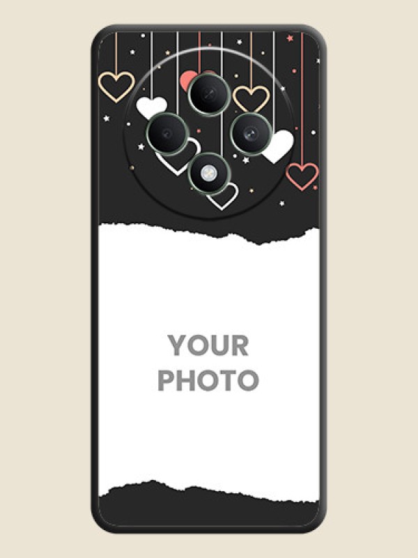 Custom Love Hangings with Splash Wave Picture On Space Black Custom Soft Matte Mobile Back Cover - Oppo F27 5G - alternate view