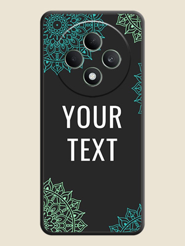 Custom Your Name with Floral Design On Space Black Custom Soft Matte Mobile Back Cover - Oppo F27 5G - alternate view