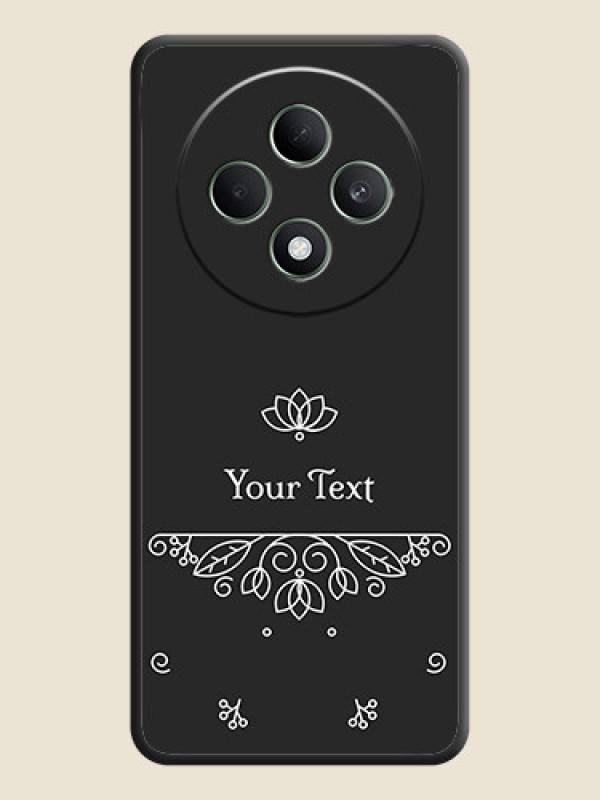 Custom Lotus Garden Custom Text On Space Black Custom Soft Matte Mobile Back Cover - Oppo F27 5G - alternate view