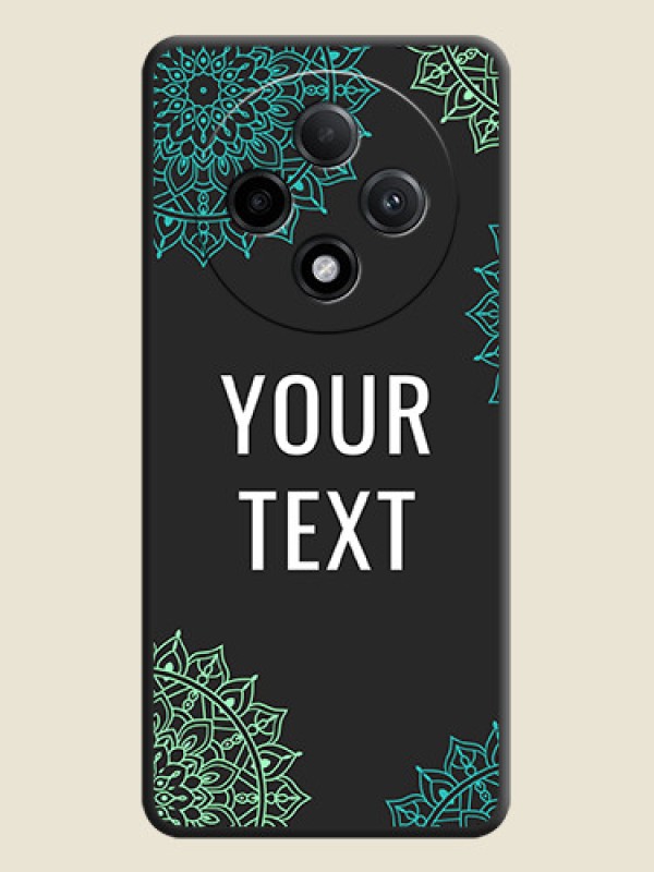 Custom Your Name with Floral Design On Space Black Custom Soft Matte Mobile Back Cover - Oppo F27 Pro Plus 5G - alternate view