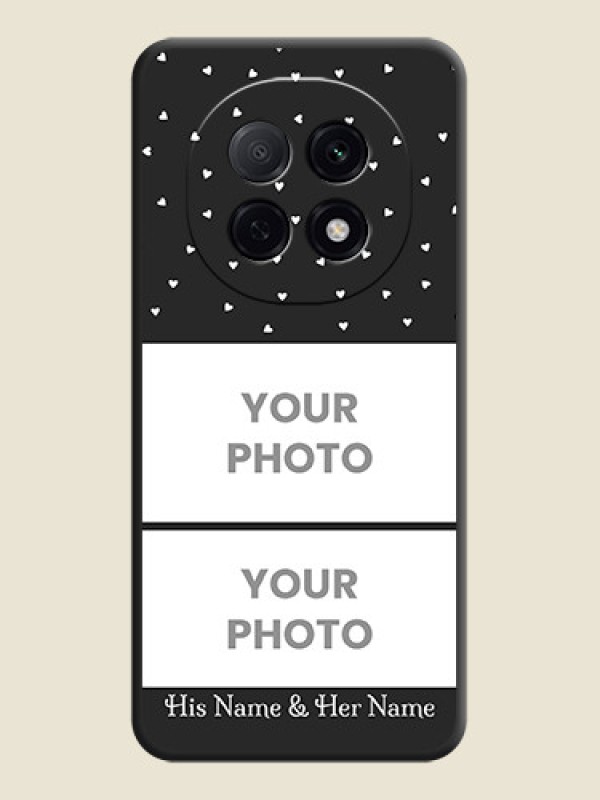 Custom Miniature Love Symbols with Name On Space Black Custom Soft Matte Mobile Back Cover - Oppo F29 5G - alternate view