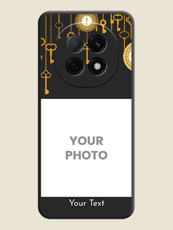 Custom Decorative Design with Text On Space Black Custom Soft Matte Mobile Back Cover - Oppo F29 5G - alternate view