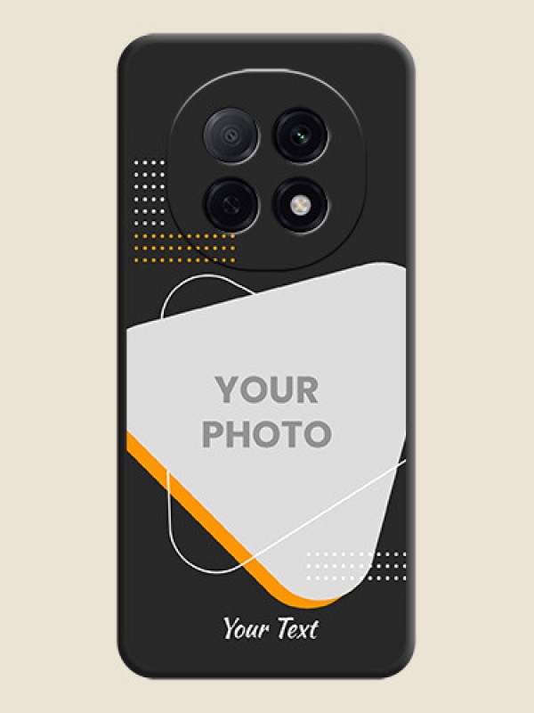 Custom Yellow Triangle on Photo On Space Black Custom Soft Matte Mobile Back Cover - Oppo F29 5G - alternate view