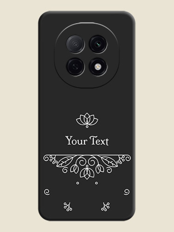 Custom Lotus Garden Custom Text On Space Black Custom Soft Matte Mobile Back Cover - Oppo F29 5G - alternate view