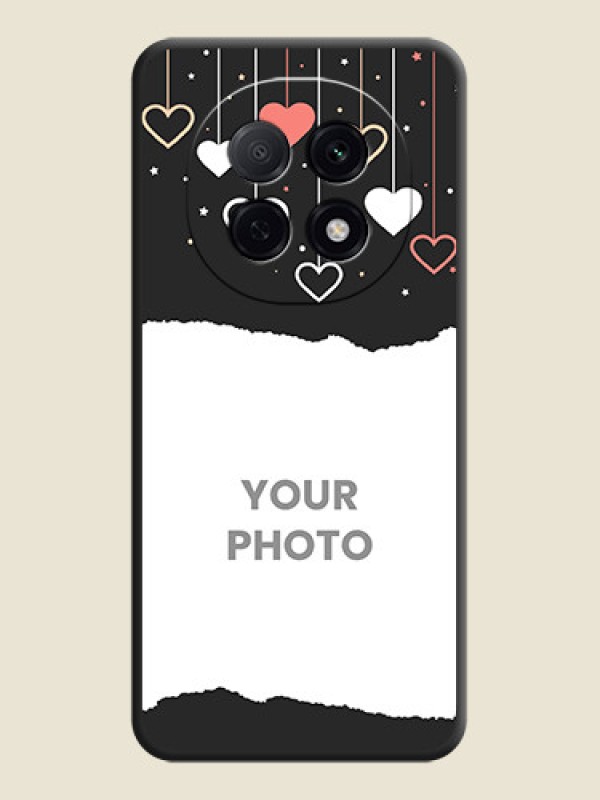 Custom Love Hangings with Splash Wave Picture On Space Black Custom Soft Matte Mobile Back Cover - Oppo F29 Pro 5G - alternate view