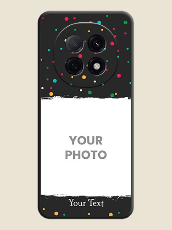 Custom Multicolor Dotted Pattern with Text On Space Black Custom Soft Matte Mobile Back Cover - Oppo F29 Pro 5G - alternate view