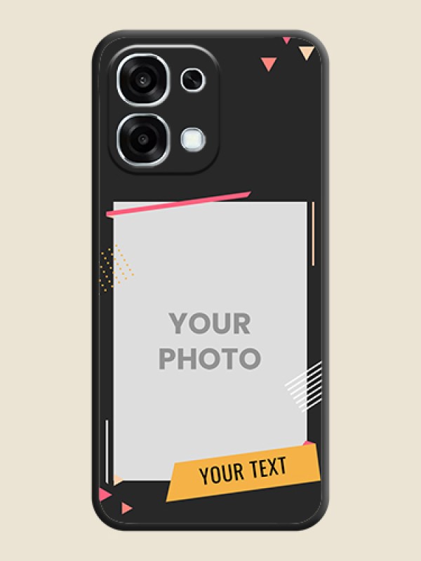 Custom Photo Frame with Triangle Small Dots on Photo On Space Black Custom Soft Matte Mobile Back Cover - Oppo F31 5G - alternate view