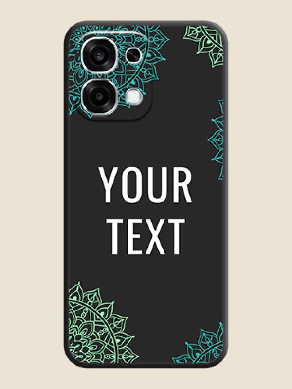 Custom Your Name with Floral Design On Space Black Custom Soft Matte Mobile Back Cover - Oppo F31 5G - alternate view