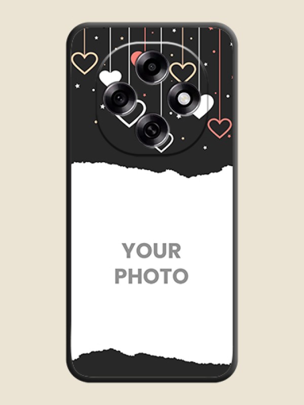 Custom Love Hangings with Splash Wave Picture On Space Black Custom Soft Matte Mobile Back Cover - Oppo F31 Pro 5G - alternate view