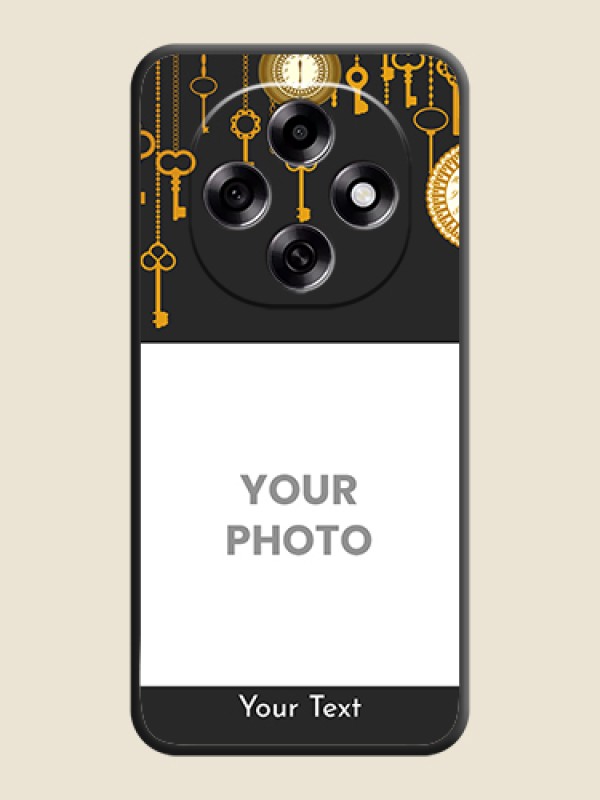 Custom Decorative Design with Text On Space Black Custom Soft Matte Mobile Back Cover - Oppo F31 Pro 5G - alternate view