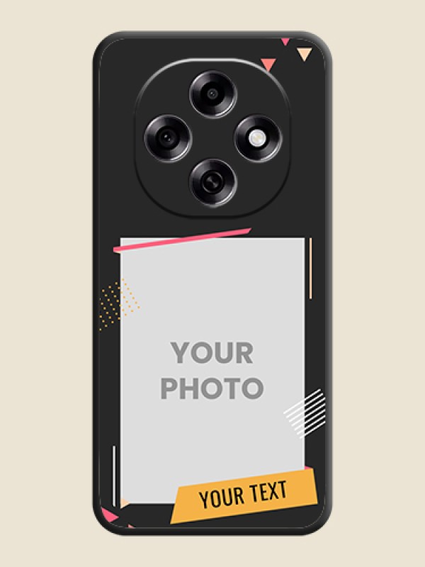 Custom Photo Frame with Triangle Small Dots on Photo On Space Black Custom Soft Matte Mobile Back Cover - Oppo F31 Pro 5G - alternate view