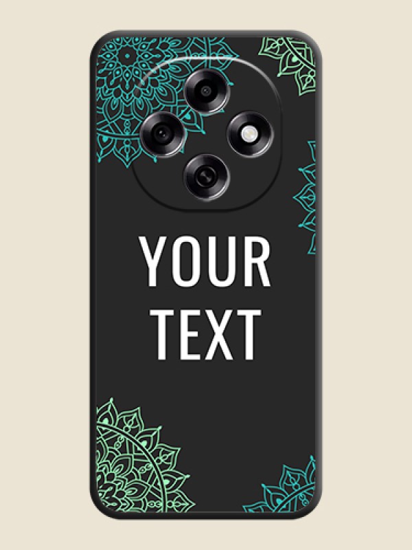 Custom Your Name with Floral Design On Space Black Custom Soft Matte Mobile Back Cover - Oppo F31 Pro 5G - alternate view