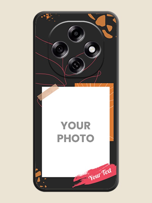 Custom Orange Photo Frame On Space Black Custom Soft Matte Mobile Back Cover - Oppo F31 Pro 5G - alternate view