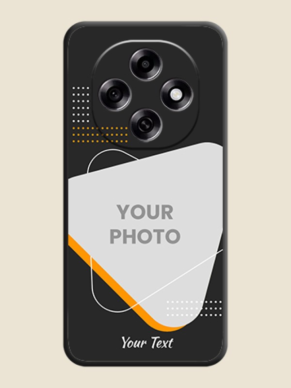 Custom Yellow Triangle on Photo On Space Black Custom Soft Matte Mobile Back Cover - Oppo F31 Pro 5G - alternate view