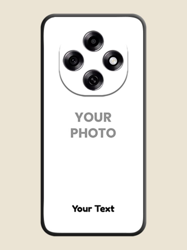 Custom Full Single Pic Upload With Text On Space Black Custom Soft Matte Mobile Back Cover - Oppo F31 Pro 5G - alternate view