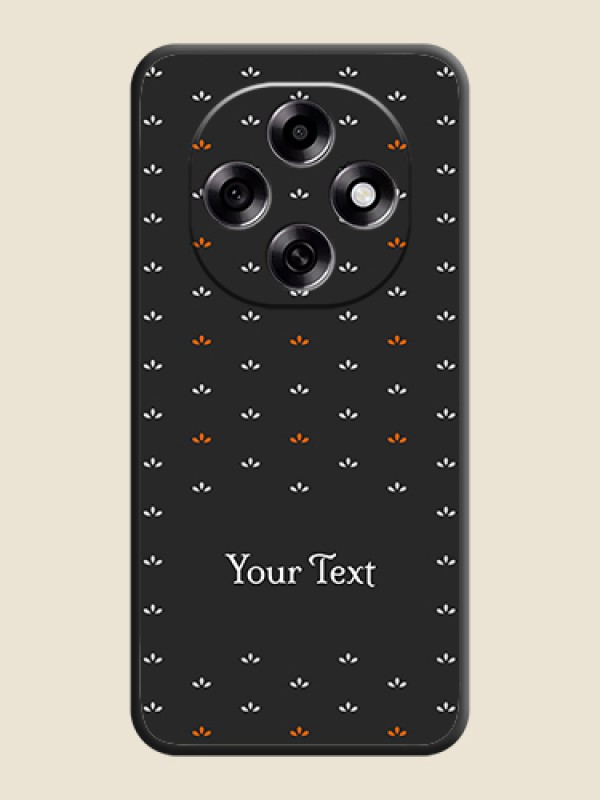 Custom Simple Pattern With Custom Text On Space Black Custom Soft Matte Mobile Back Cover - Oppo F31 Pro 5G - alternate view