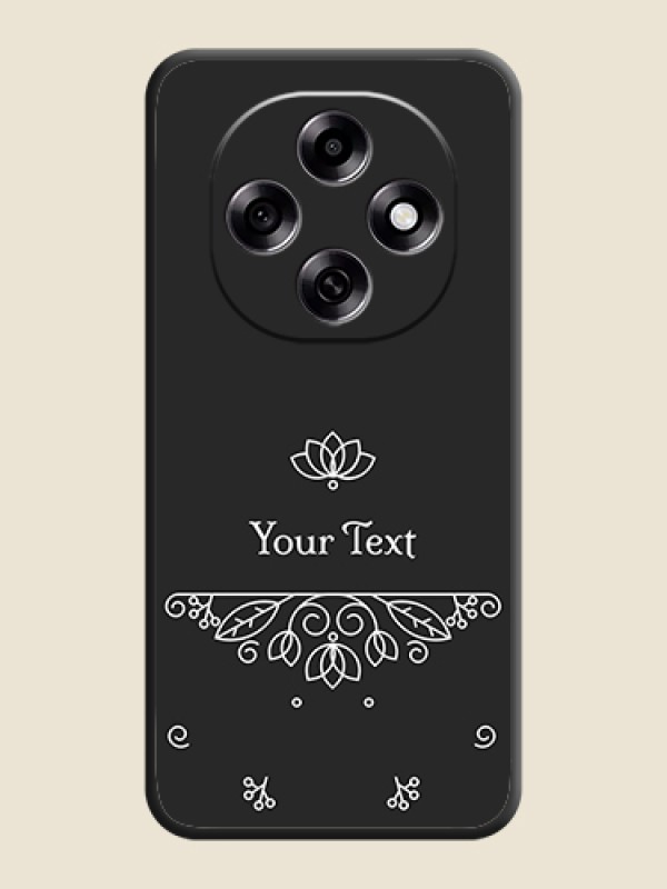 Custom Lotus Garden Custom Text On Space Black Custom Soft Matte Mobile Back Cover - Oppo F31 Pro 5G - alternate view