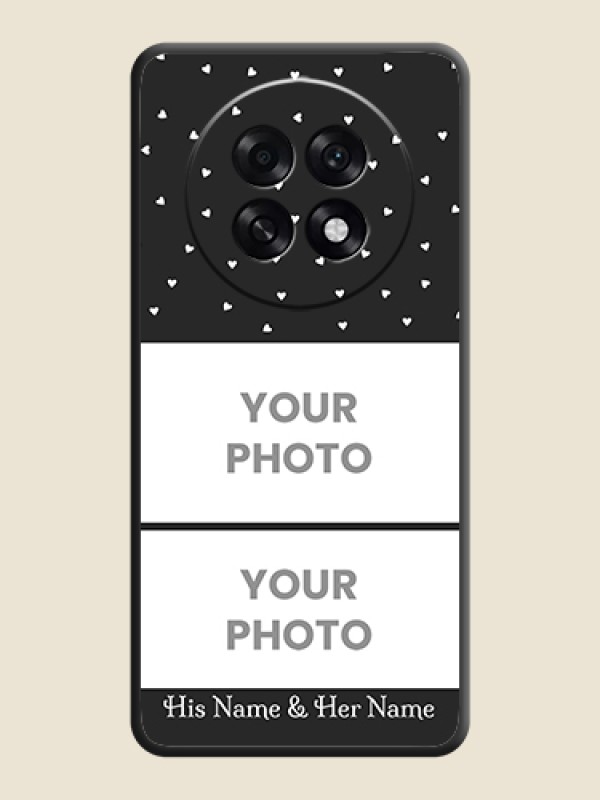 Custom Miniature Love Symbols with Name On Space Black Custom Soft Matte Mobile Back Cover - Oppo F31 Pro Plus 5G - alternate view