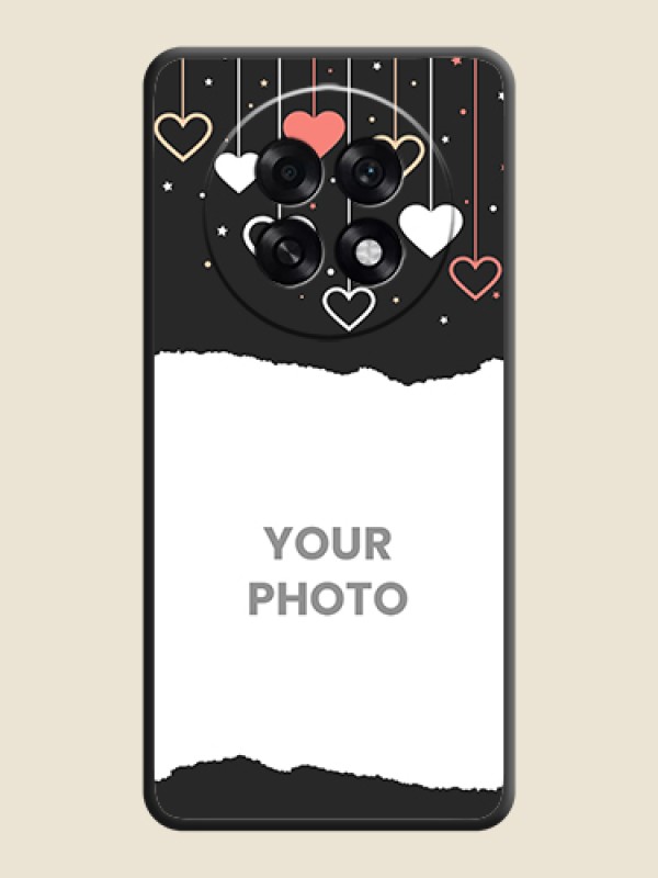 Custom Love Hangings with Splash Wave Picture On Space Black Custom Soft Matte Mobile Back Cover - Oppo F31 Pro Plus 5G - alternate view
